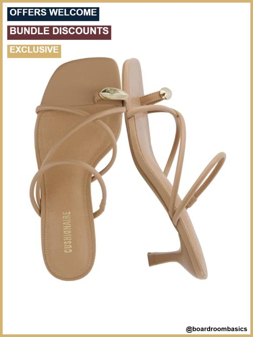 Strappy Kitten Heel Sandals Vegan Leather Square Toe Wedding Shoes
